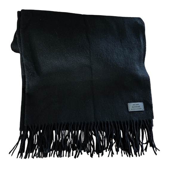 Rudsak | 100% Wool Scarf with Fringe – Black - Picture 2 of 7